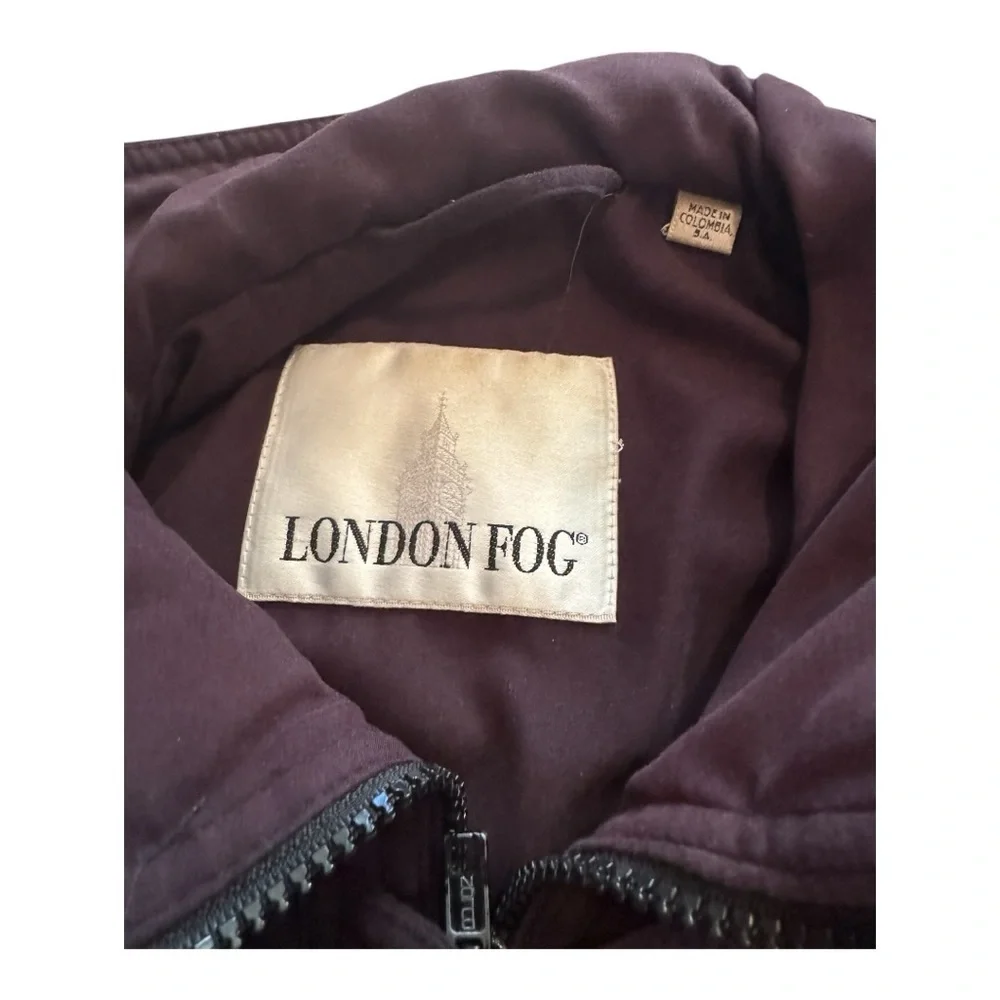 Vintage London Fog Black Heavyweight Soft Shell Insulated Women’s XL Zip Jacket